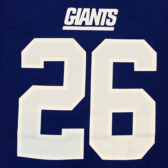 The Nike Tee NFL New York Giants Saquon Barkley #26 Men’s Blue T-Shirt Size XXL - Picture 3 of 9